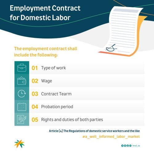 Employment Contract - For Domestic Labor